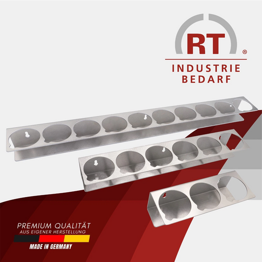 Sprühdosenhalter aus Edelstahl – RT-Industriebedarf (2–10 Dosen)