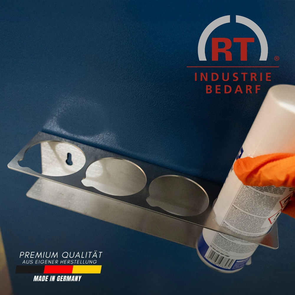 Sprühdosenhalter aus Edelstahl – RT-Industriebedarf (2–10 Dosen)