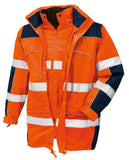 Warnschutzparka TORONTO / orange Warnjacke für Winter / Gr. S - 5XL