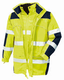 Warnschutzparka TORONTO / gelbe Warnjacke für Winter / Gr. S - 5XL