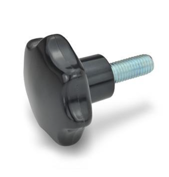 Sterngriffschraube Ganter GN6336.4 mit Kunststoffgriff M5 - M16 versch. Längen