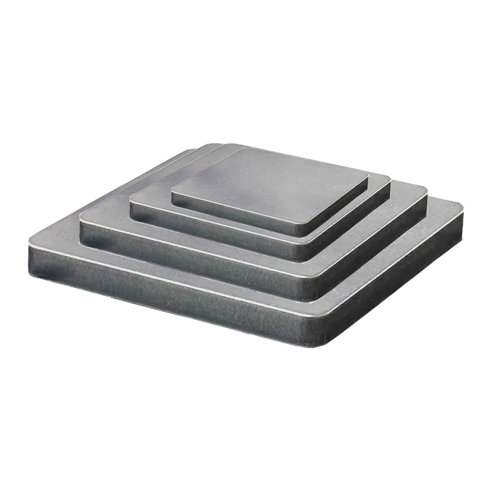Ankerplatten Fußplatte Stahlplatte ungelocht übereinander