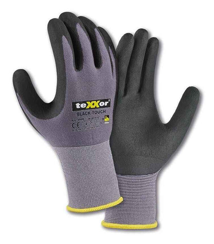TeXXor 2450 Montagehandschuhe Black Touch Nylon-Arbeitshandschuhe Gr. 7-11