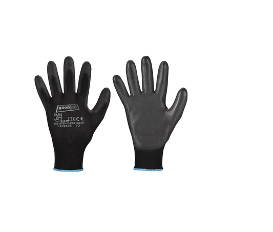 Nylon-PU Handschuhe Gr. 7-11  12-240 Paar schwarz