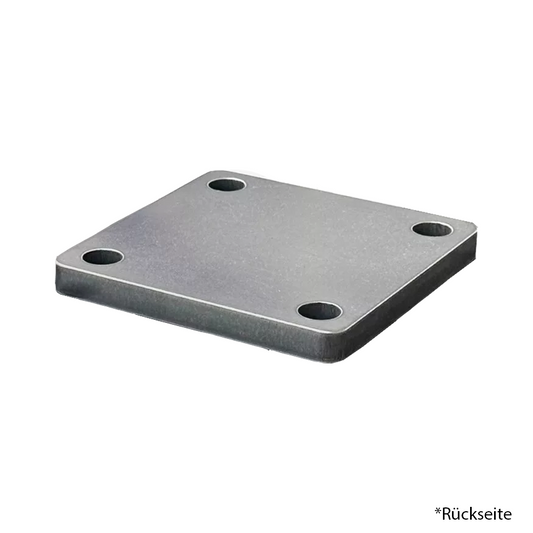 Gelochte Fußplatte Stahl mit Skala Rückseite